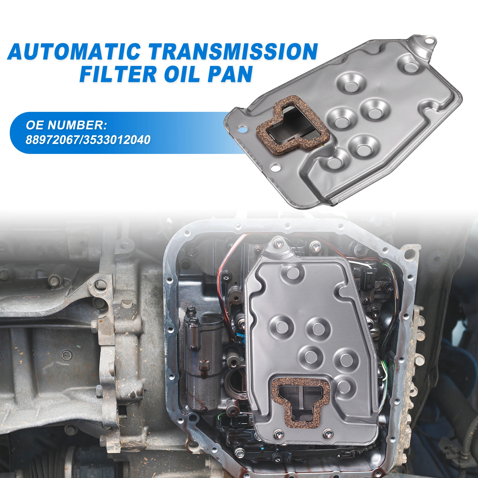 UXCELL A245E coppa dell'olio del filtro del fluido di trasmissione per Toyota Corolla CE, LE, S 1.8L L4 - Gas 2003 2004 2007 2008 3533012040