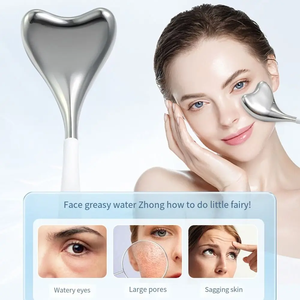 Eyes Fishtail Ice Globes Cryo Sticks Freeze Anti Wrinkles Facial Globes Roller Puffiness Stainless Steel Skin Care Tool Women