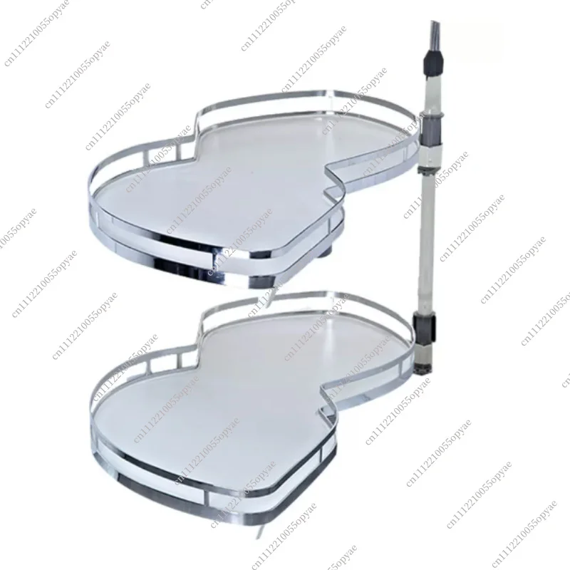 Corner Cabinet Lazy Susan Pull Out Basket Double Layer Rotating Storage Rack for Kitchen Cupboard Corner Organizer Hardware