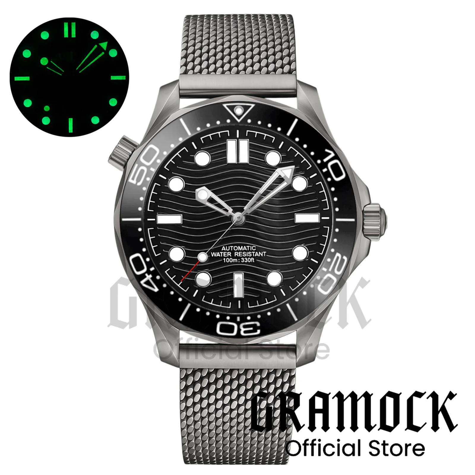 Vintage Titanium 007 NTTD Wristwatch 41mm Men Watches NH35A Mechanical Domed Sapphire Glass Roating Bezel Diving Automatic Watch image 3