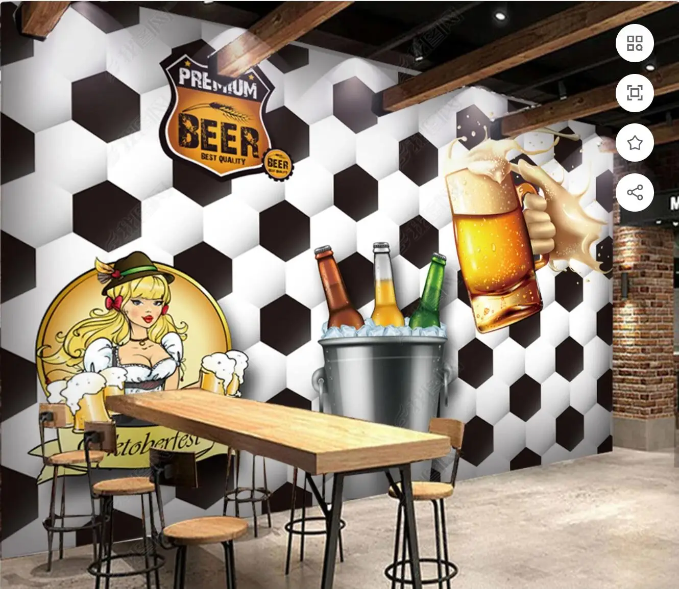 Custom vintage wallpaper, 3D beer murals for living room bar KTV restaurant background wall Home Decoration papel de parede