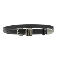 Black Leather Belts Cool Needle Metal Buckle Two-layer Cowhide Belt for Women Man Personalized Belt for Jeans Casual Pants Dress