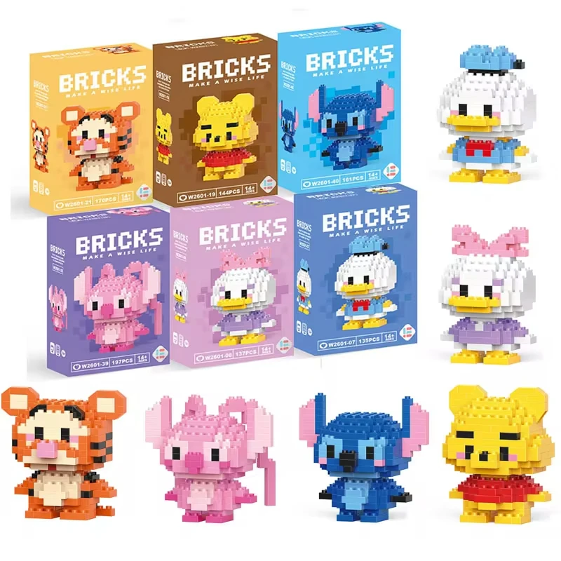 Kawaii Cartoon mini Style Building Blocks Anime Princess Figrues Bricks Children's Assembly DIY Toys Model Christmas Gift