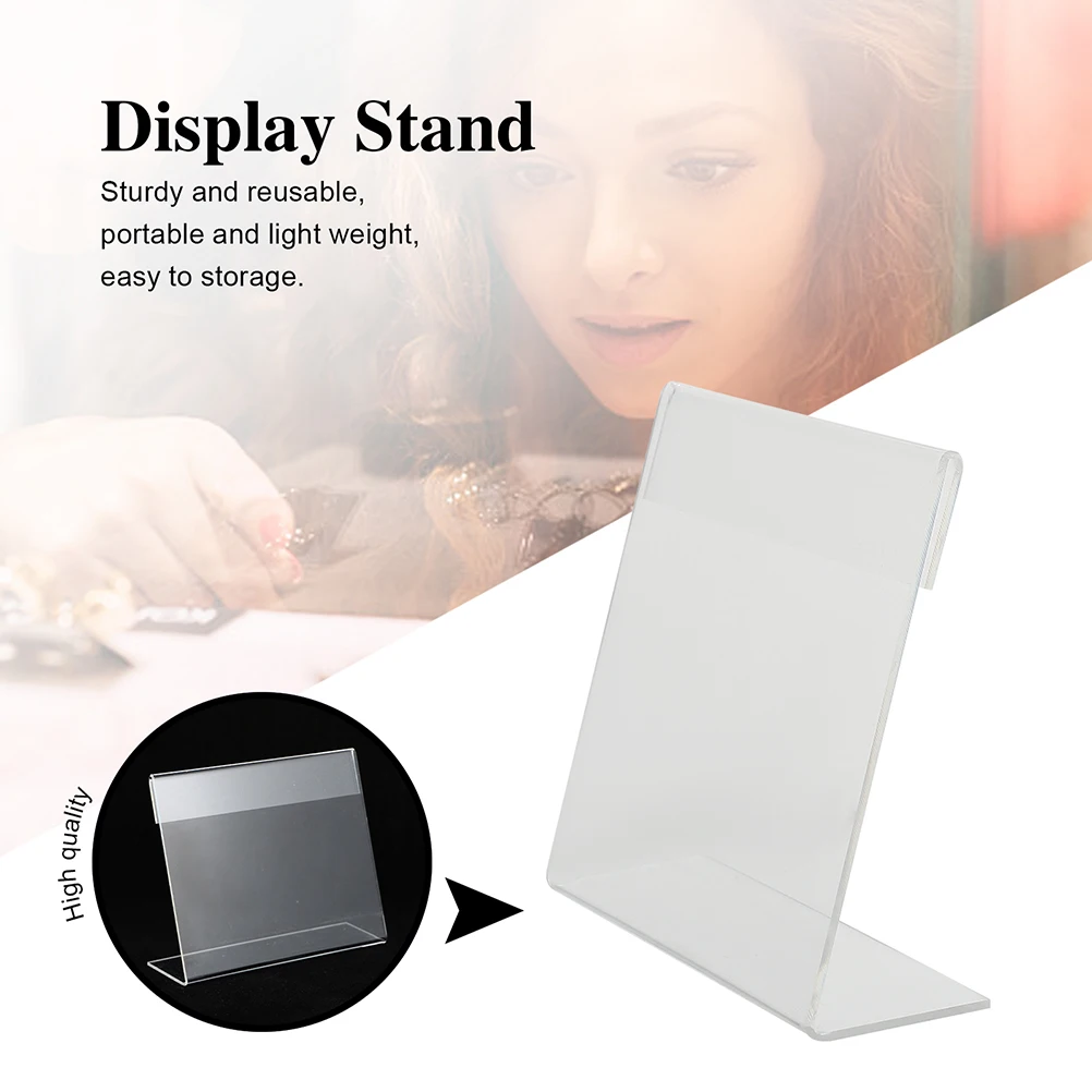 

3pcs 110x85mm Acrylic Price Tags Horizontal Display Card Shelf Labels Practical Office Use Market Product Sign