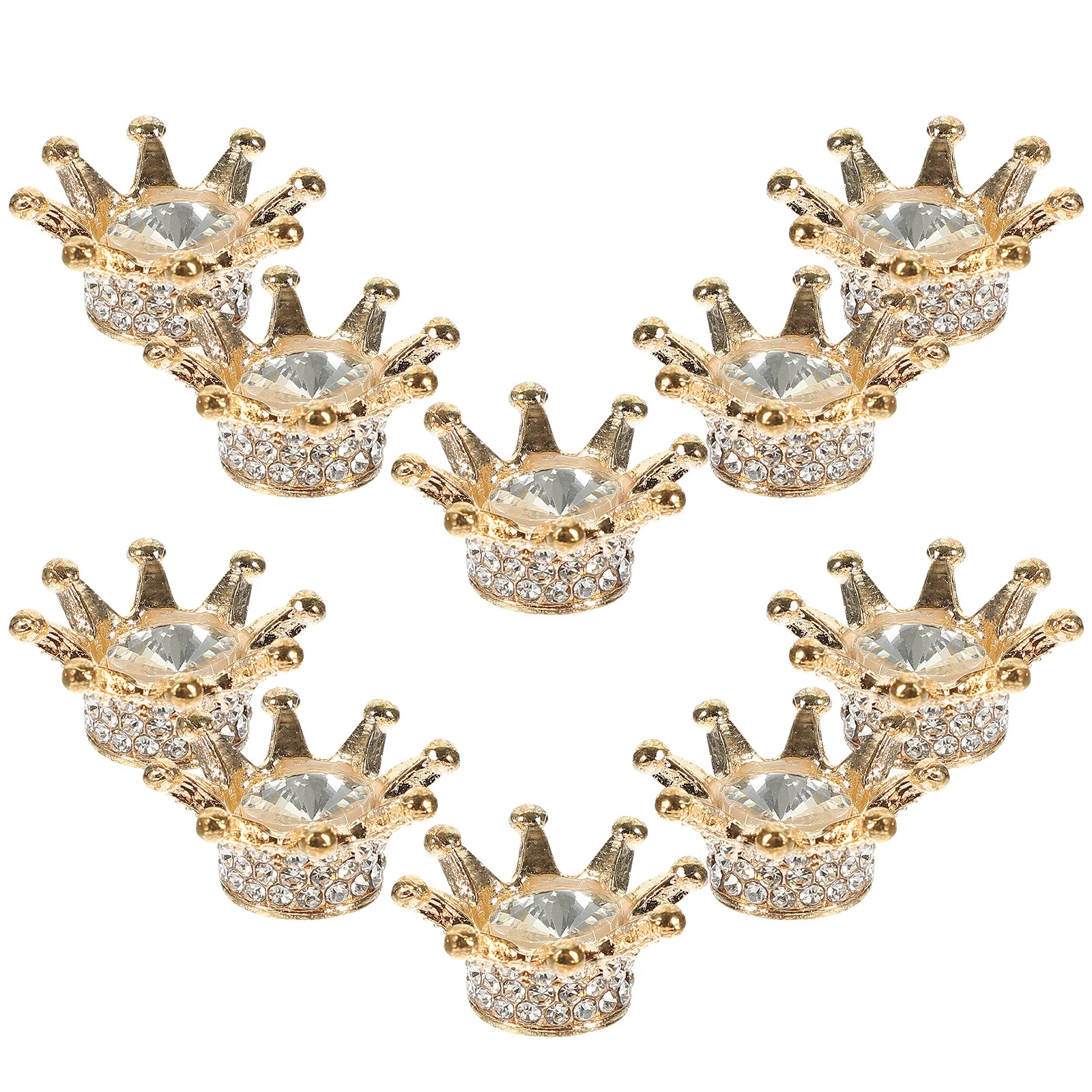 10Pcs Crystal Crowns Beads Charm Jewelry Making DIY Accessories for Necklace Bracelet Shape Decorative Embellishment