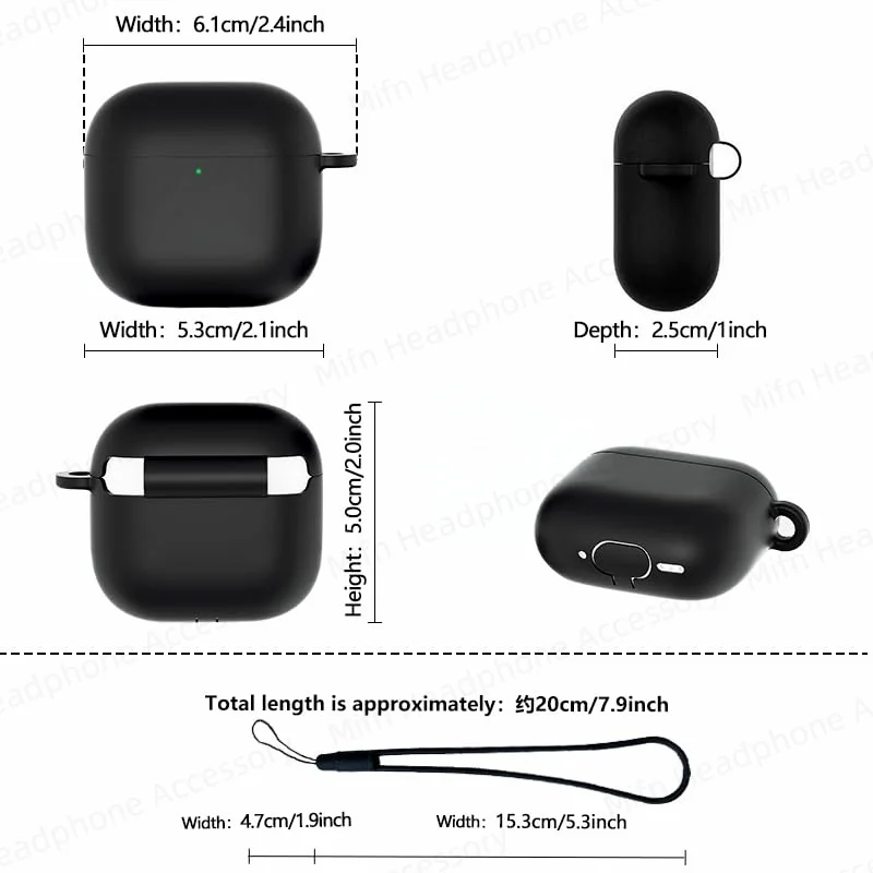 جديد لغطاء حافظة AirPod 4 【LED أمامي مرئي】مع طقم منظف من السيليكون السائل غلاف ناعم لهاتف Apple AirPod 4 اللاسلكي لعام 2024