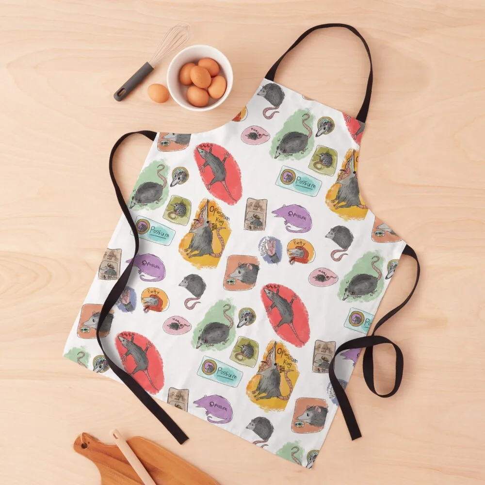 Opossum overload Apron For Home Accessories Kitchen Things And For Home chefs Apron