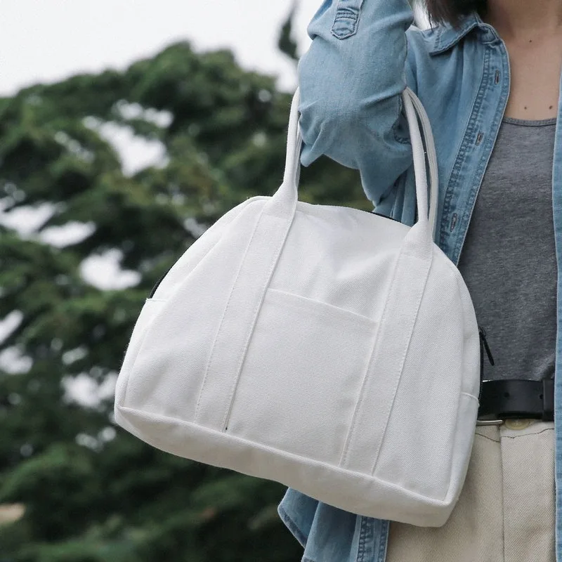 

2025 Spring/Summer New Handbag Japanese Style Simple College Style Women's Canvas Bag