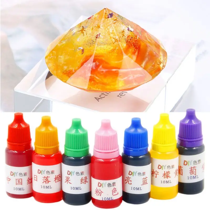 7 Vibrant Color High Concentrated Alcohol-Based Pigment Epoxy Resin Paint Colour Dye Great for Resin Making