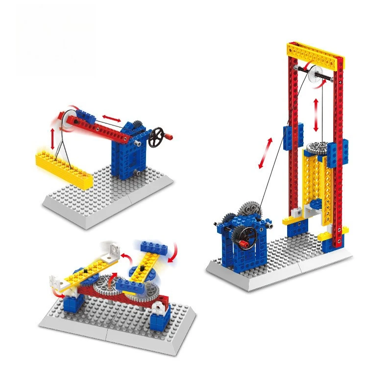 SEMBO Engineering Machinery Lift Building Blocks Children's Educational Assembly Gear Small Particle Model Creative Toy Ornament