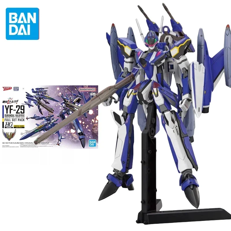 Bandai Original Anime Figure HG 1/100 YF-29 DURANDAL VALKYRIE FULL SET PACK Action Figure Collectible Model Toys for Kids Gift