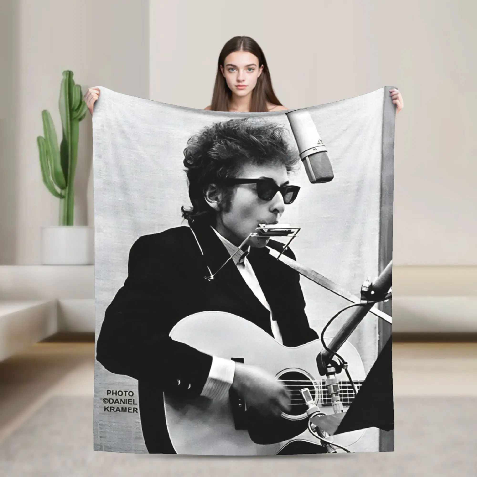 Bob Dylan Singer Blanket Warm Cozy Fluffy  Throw Blankets for Sofa 50x60 Inch Multiple Sizes Bedspreads