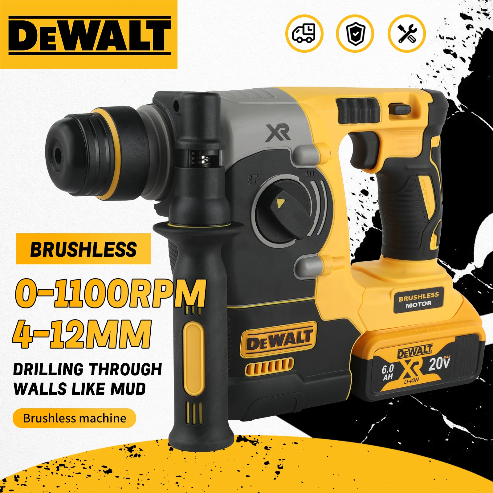 

DEWALT DCH273 Rotary Percussion Drill 18V/20V MAX SDS Brushless 1 Inch PLUS L-shaped Woodworking Impact Drill（No Battery）