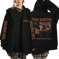 Rock Band The Smiths Fashion Vintage Zip Up Hoodies 1980 Morrissey Men Women Oversized Hip Hop Casual Warm Sweatshirt Streetwear