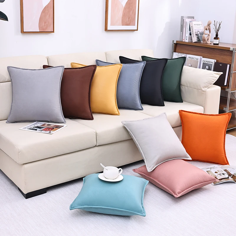 Kitinjoy หมอนกันน้ํา 50X50 สําหรับโซฟาตกแต่งห้องนั่งเล่นห้องนอน Cat-Scratch PROOF เบาะรองนั่งปลอกหมอนสีทึบ