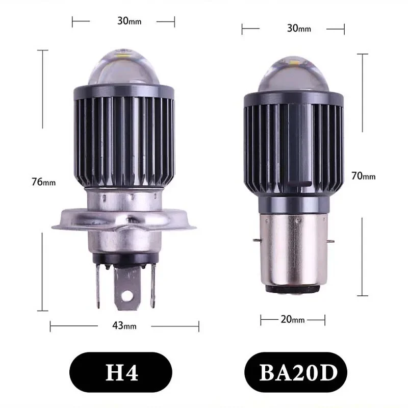 العالمي H4 Led دراجة نارية LED المصباح CSP عدسة ATV سكوتر مصباح قيادة ثنائي اللون مرحبا لو شعاع الضباب مصباح موتو اكسسوارات 12 فولت #5