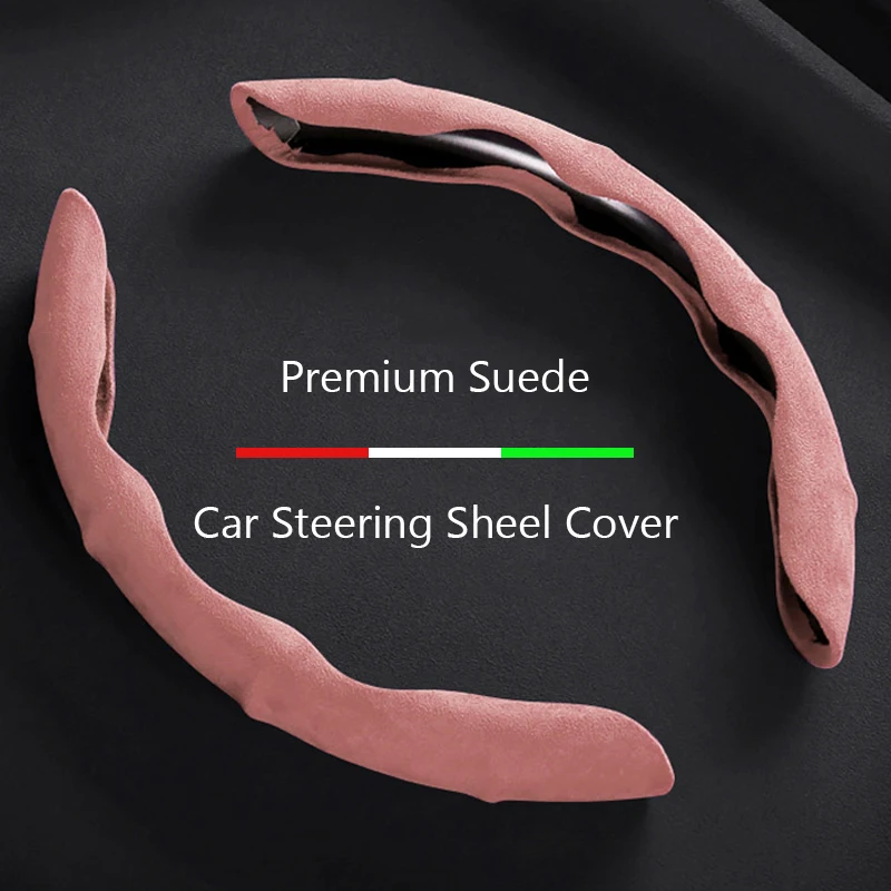 Suede Non-slip Car Steering Wheel Cover For Mercedes Benz GLK GLK GLA  AMG GLS A B C E S Class S400 W221 W222 W223 Accessories