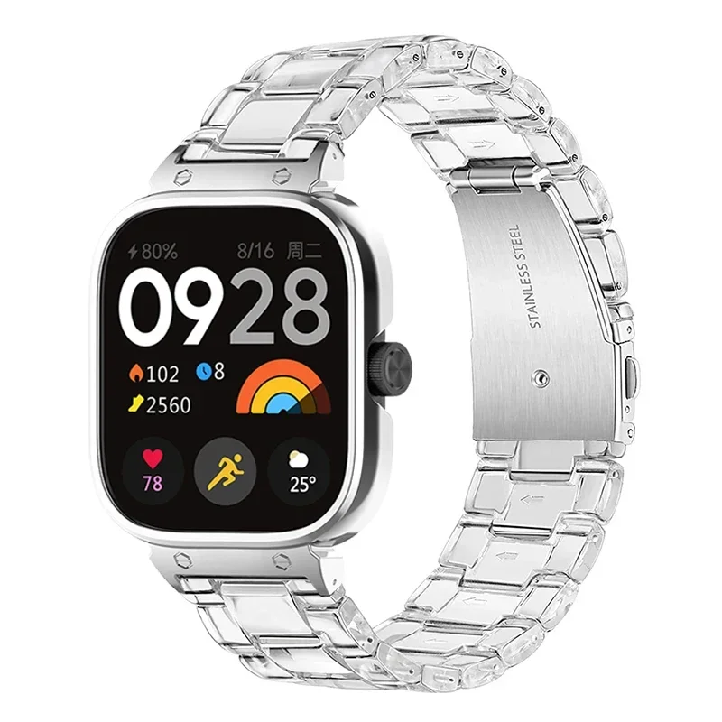 واضح الراتنج سوار ل Redmi ساعة 4 حزام حامي ل redmi ساعة 4 حزام الساعات ل redmi ساعة 4 معصمه شل غطاء