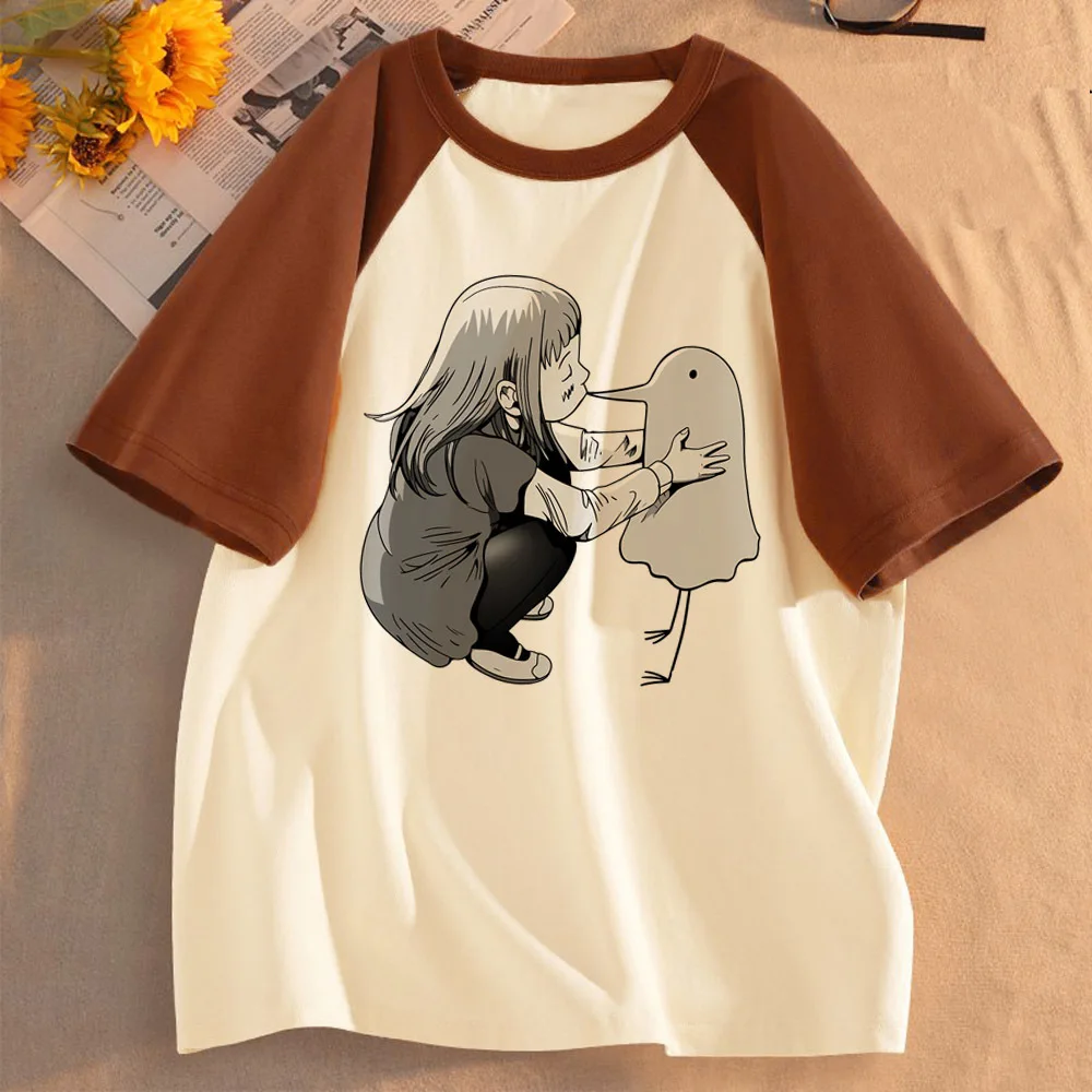 Oyasumi Goodnight Punpun top tees women vintage korean fashion 2000s dollette top tees vintage gothic funny jojifuku