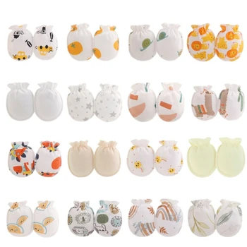 5Pairs  0-3Month Newborn Baby Anti-Scratch Gloves Infant Boy Girl Unisex Mittens Baby Accessories