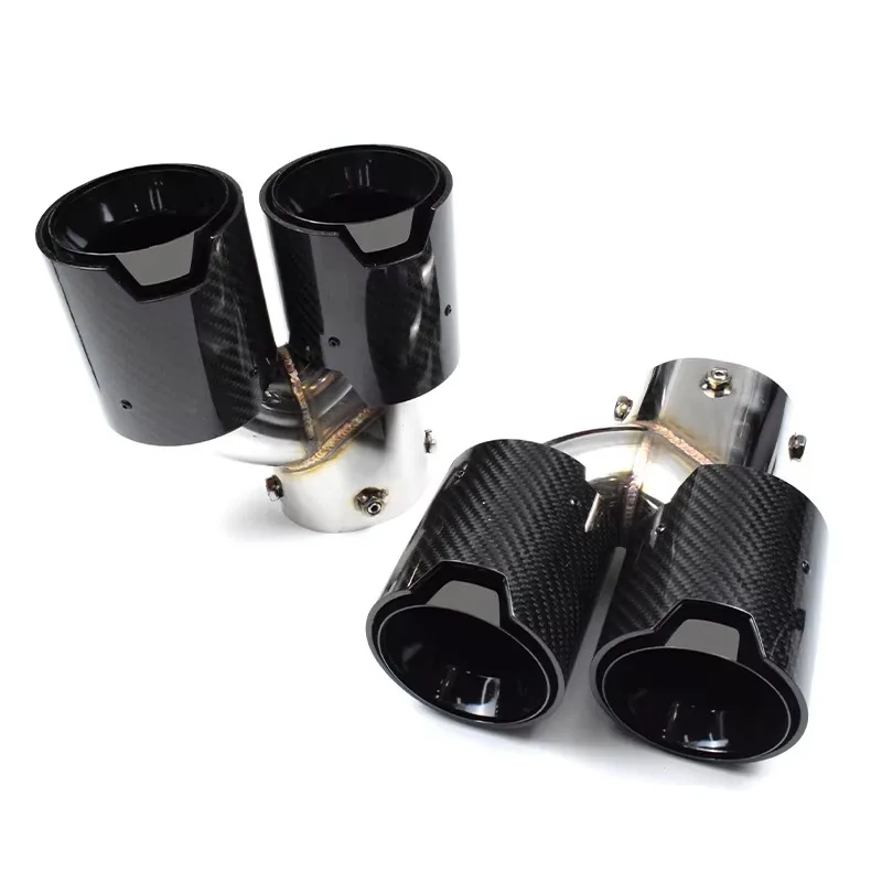 Pour BMW G20/G21/G22/G42 tuyau d'échappement de silencieux en Fiber de carbone mise à niveau M240i M340i M440i tuyau d'échappement avec quatre buses à pointe en Fiber de carbone