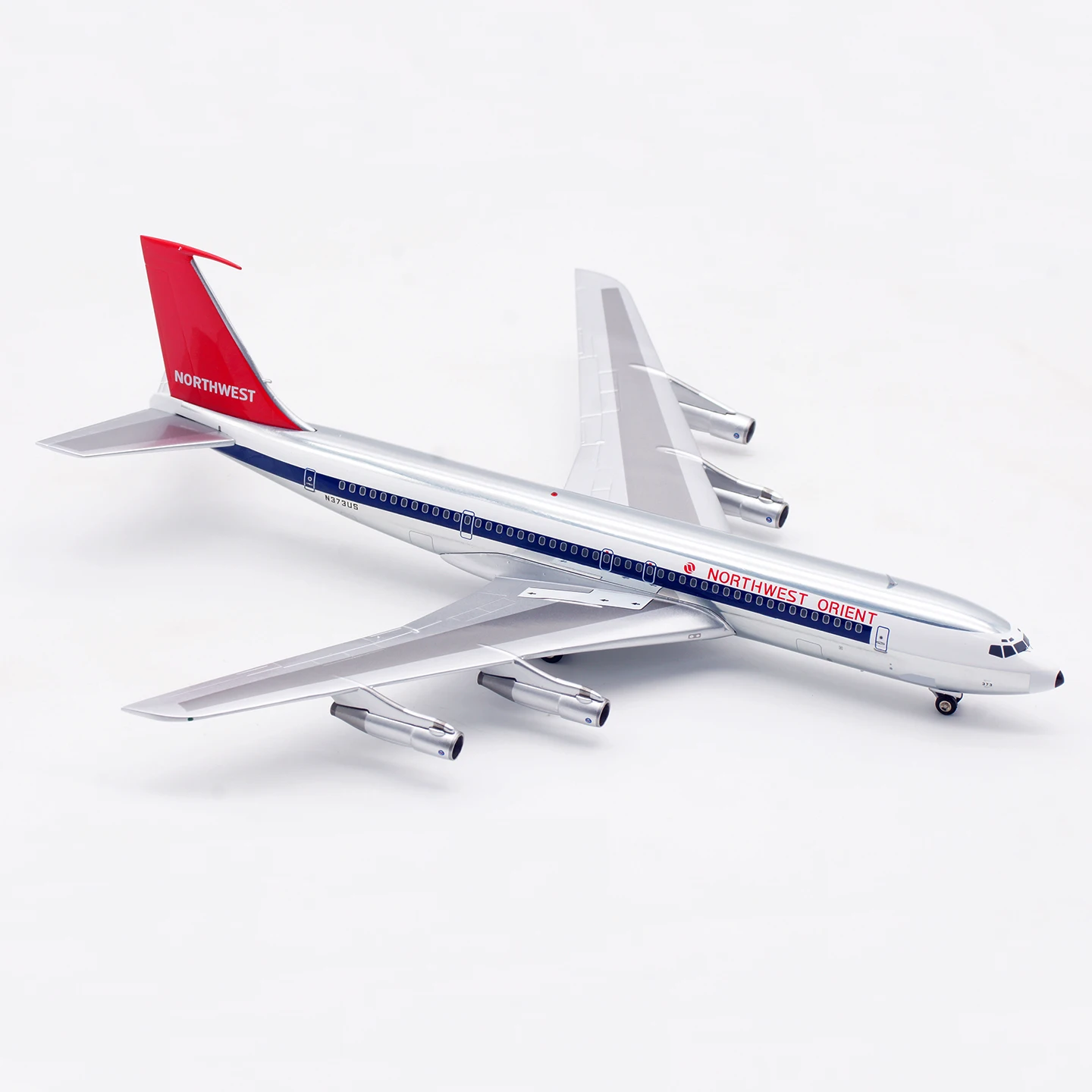 B-707-NW-373P سبيكة تحصيل طائرة هدية B-نماذج 1:200 شمال غرب أورينت بوينغ B707-300 دييكاست طائرة طائرة نموذج N373US