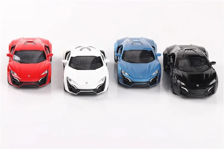 1:32 Lykan Hypersport Super auto Simulazione Pressofuso In Lega di Metallo Modello di auto Suono Luce Tirare Indietro Collezione Giocattolo Per Bambini Regali A222