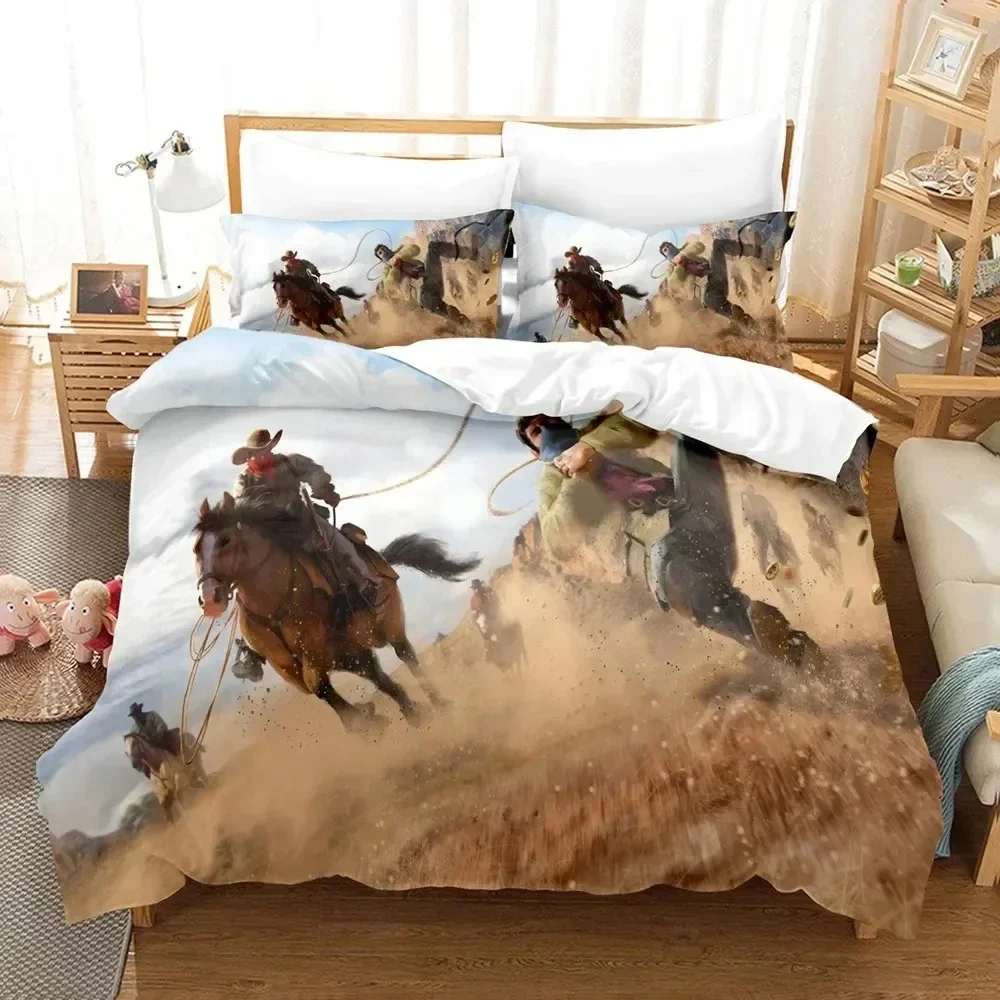 Game Red Dead Redemption Bedding Set 3D Printed Suitable for Bedroom Duvet Cover Set With Pillowcases Kids Home Textile