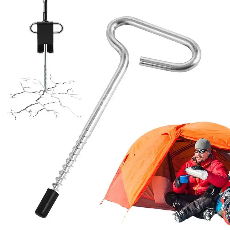 Winter Fishing Tent Stakes for Ice Shelter Anchors Spiral Drill Nails Ice Fishing Shelter Stake Nail Tent Pegs Spiral Drill Nail