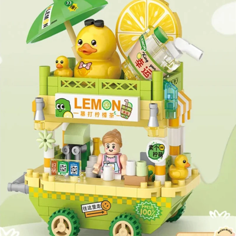 

LOZ Mini Dessert Stall Building Bricks, Simulation Ice Cream Cart Decor, DIY Handmade Educational Gift for Kids Girls