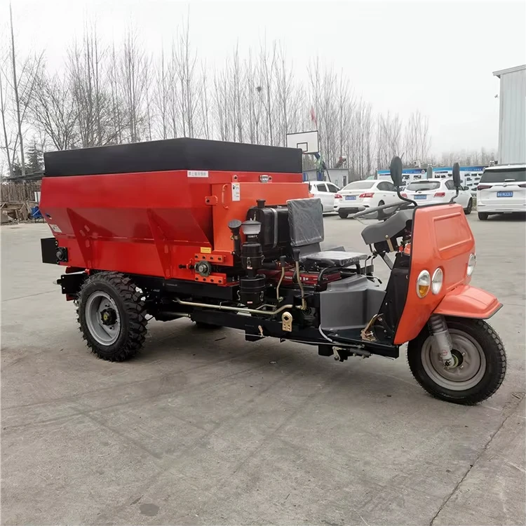 Organic Fertilizer Manure Throwing Three Wheel Manure Spreader 2 square Self-propelled Manure Spreader
