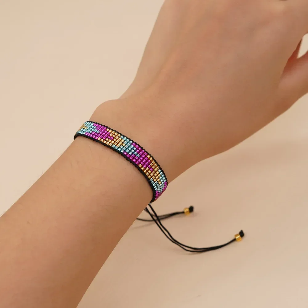 

2025 Handmade Beaded Bracelet Arrow Design Originality Geometry Hand Knitting Bohemia Adjustable Fashion Female Simple Beaded Br