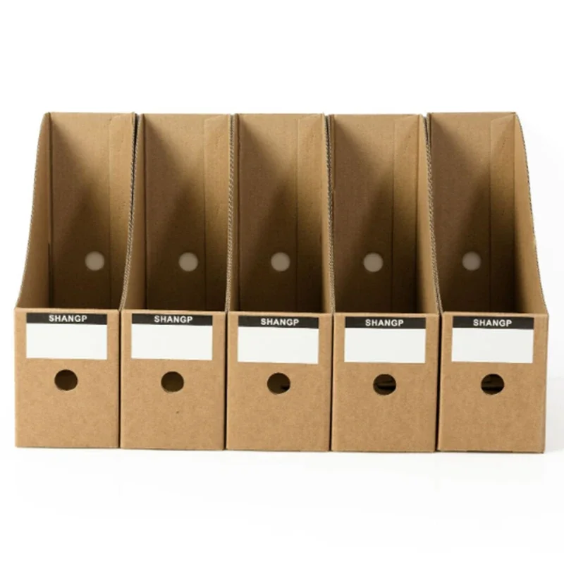 

Magazine File Holder Organizer Box,Drawer Kraft Paper File Holder Office Supplies Desk Storage Organizer Documents File Box 2022