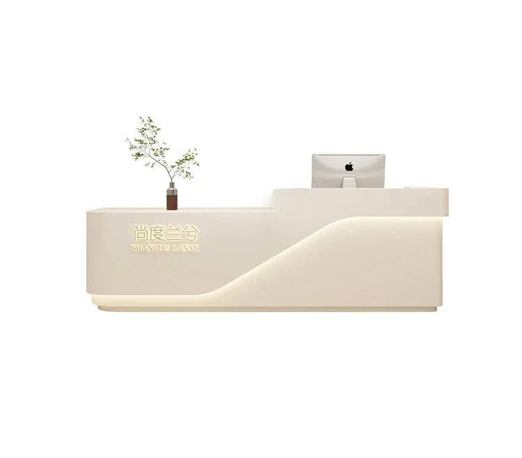 

newSimple Modern Clothing Store Cashier Desk Beauty Salon Barber Shop Bar Company Reception Desk Oral Clinic Reception Table