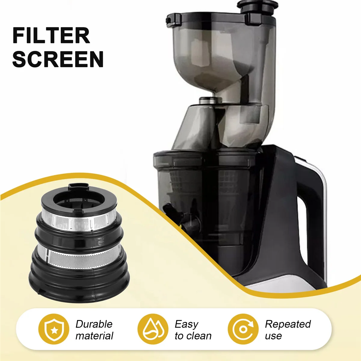 Colador popular de acero inoxidable para exprimidor MIUI, accesorios para exprimidor MIUI, colección de pomace