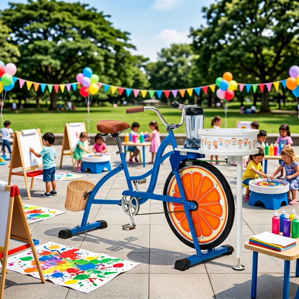 

ATV&UTVEXI 2026 Hybrid Bike with Juice Machine for Business Adult Party Other Sports & Entertainment Products Spin Art Bike