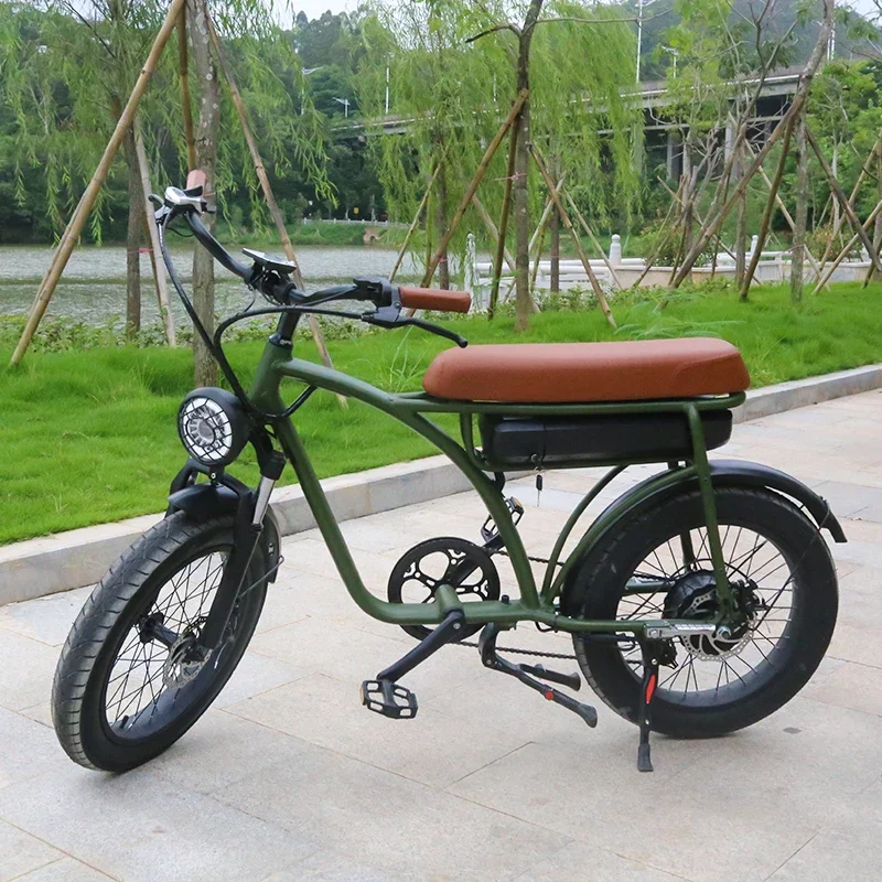 48v electric bicycle 20 inch Fat Tire Electric Bike 10Ah 25km/h 50km sale Mileage Retro E-Bikes for Adult