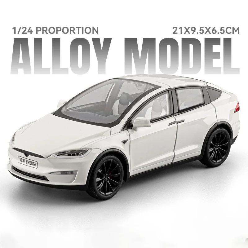 

1:24 Teslas MODEL X Alloy Model Car Toy Diecasts Metal Casting Sound and Light Car Toys For Children Vehicle