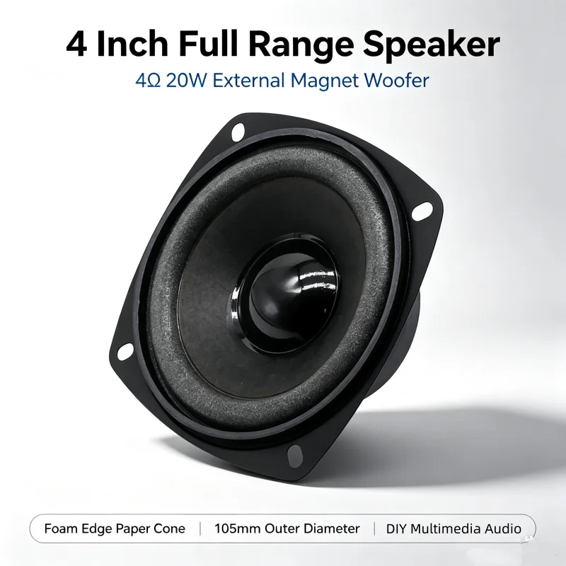 1pcs/lot 4-inch 4 Ω 20W full range speaker DIY computer multimedia speaker external magnetic high-power speaker