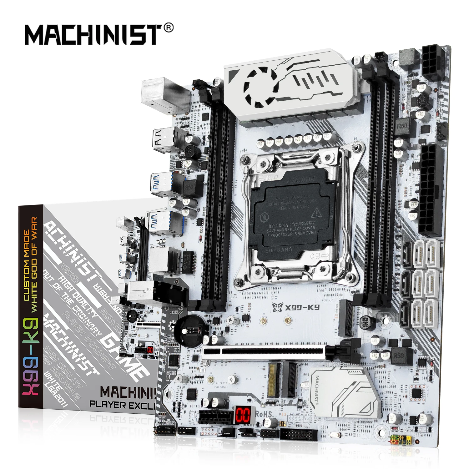 

MACHINIST X99 Motherboard Support Intel Xeon Processor E5 2640 2650 2670 V3 V4 CPU LGA 2011-3 DDR4 ECC RAM Memory NVME M.2 K9-V5