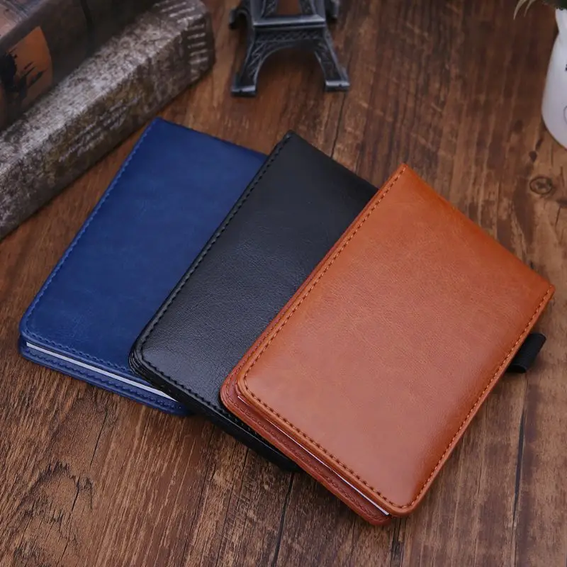 Multifunction Notebook Small Notepad Note Book Leather Cover B