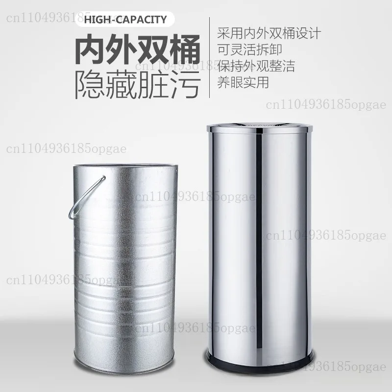 Direct delivery of commercial peel cans, thickened large-size trash cans, wholesale of outdoor stainless steel trash cans