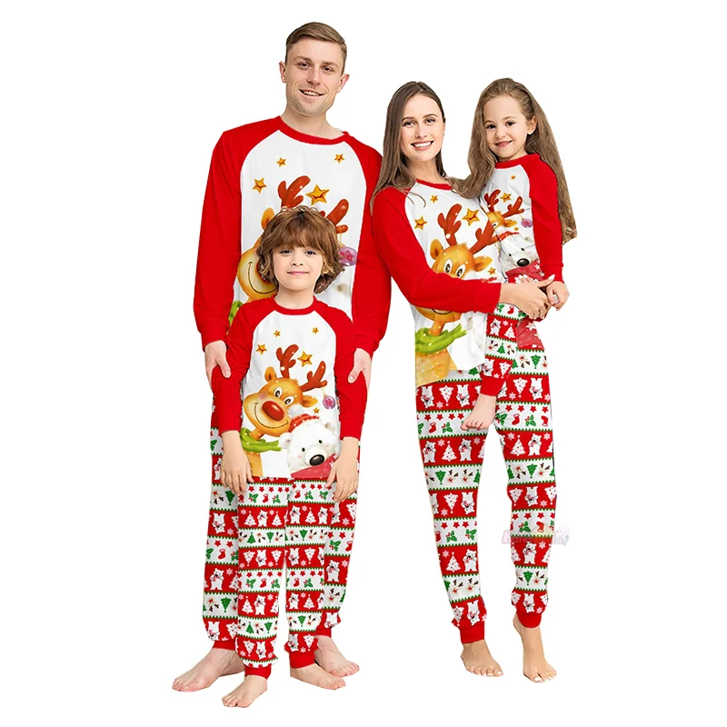 

Christmas Pajamas Matching Family 2025 New Year Mother Daughter Father Son Outfits 2PCS Pyjamas Adult Kids Xmas Baby Clothing