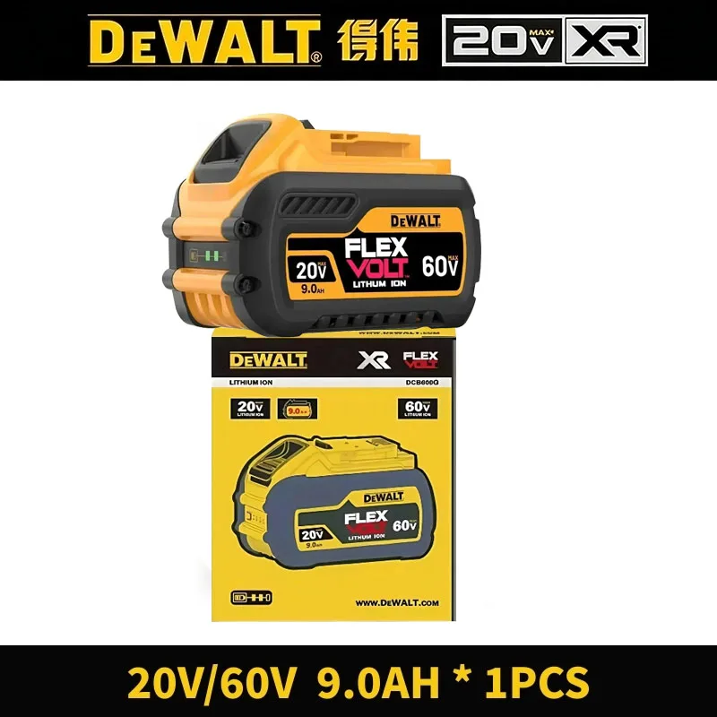 DeWALT 100% Original Battery 20V/60V 9000mAh MAX FlexVolt for DCB606 DCB205 DCB206 DCB209 DCB182 Power Tool with Air Transport image 3