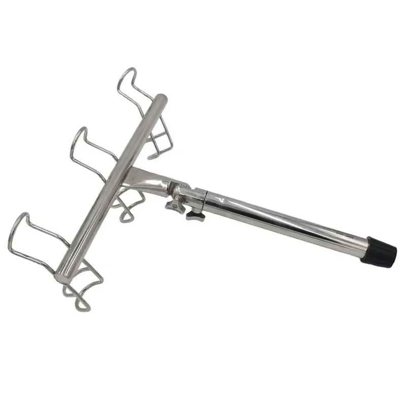 Stainless Steel 3-way Adjustable Rod Holder-starboard Rotates 360 Degree Horizontal 180 Degree Vertical Boat Hardware Marine