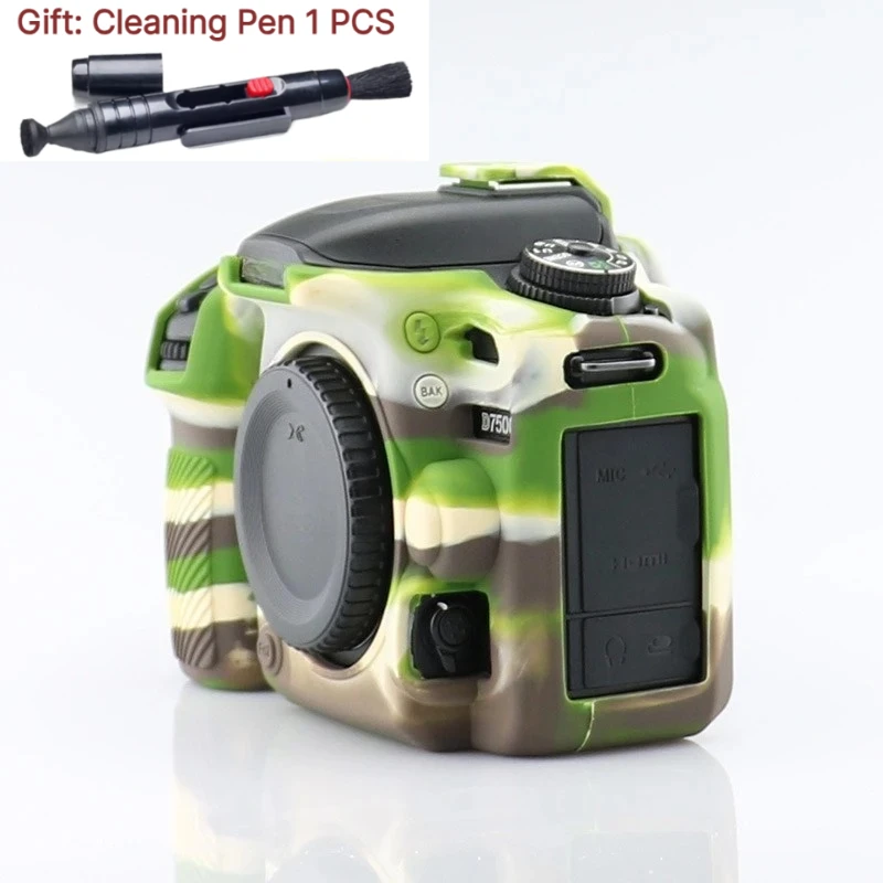 For Nikon D7500 Protective case, Silicone Digital camera bag Anti-drop Soft rubber case Camera Bag +1 PCS Free Cleaning Pen