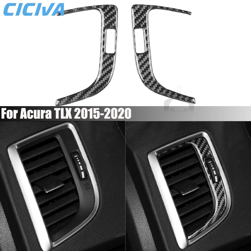 

Carbon Fiber Car Accessories Dashboard Air Vent Control Decorative Interior Cover Trim Modified Sticker For Acura TLX 2015-2020