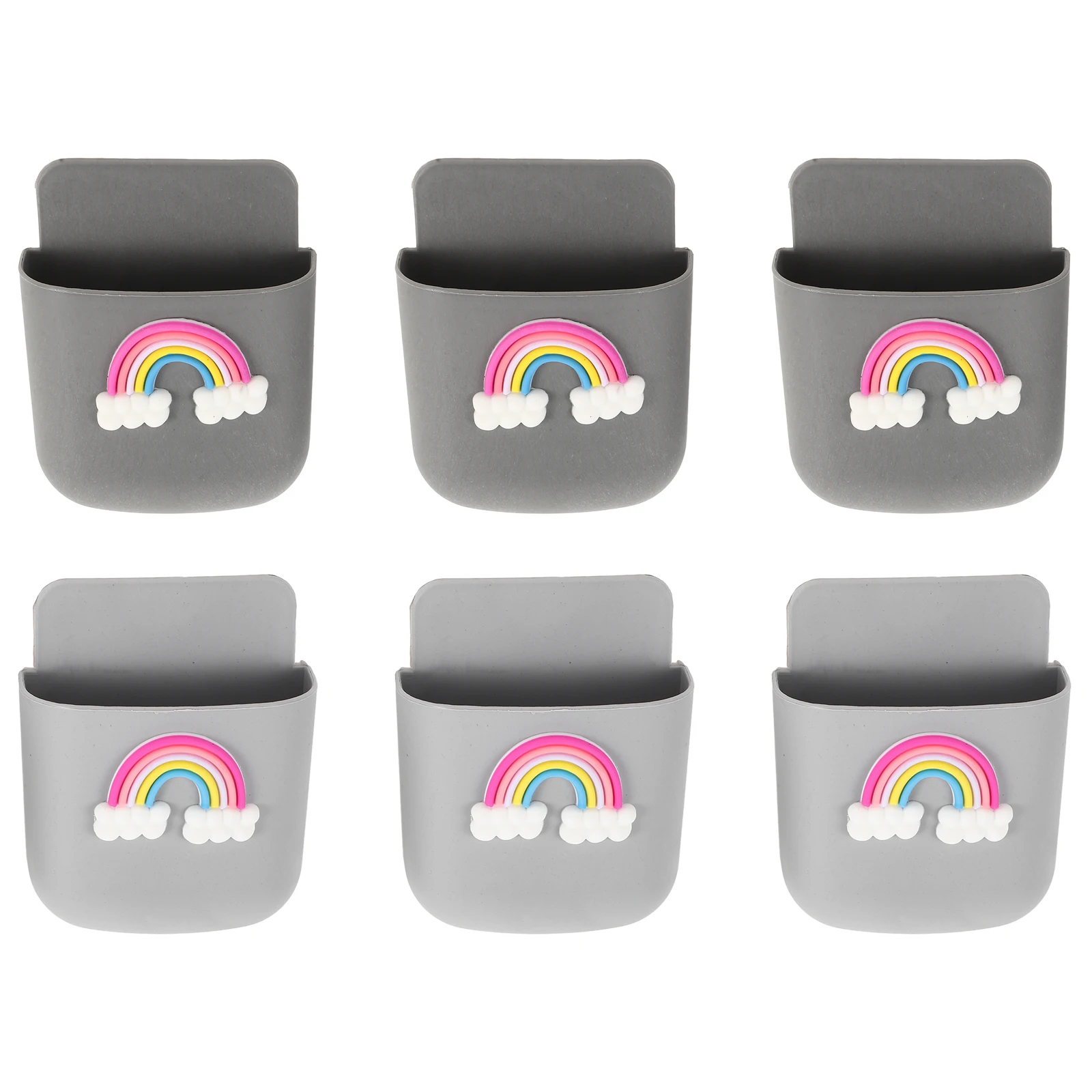 6 Pcs Remote Control Wall Mount Holder Controller ganizer Nonporous PP Material Bedroom Living Room Accessories