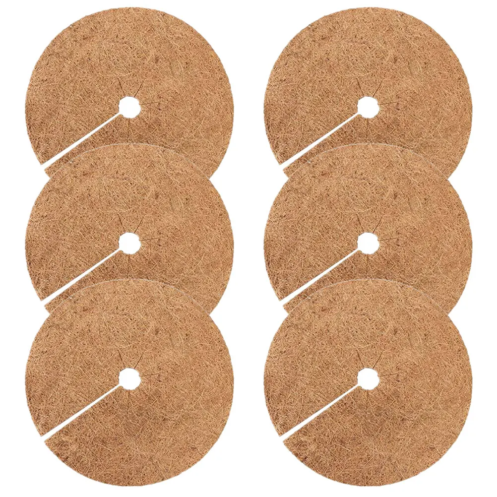 

6pcs Coconut Fiber Mats Durable Coir Crafts Planter Discs Round Anti Suitable for Ivy Plants Flowerpot Liners