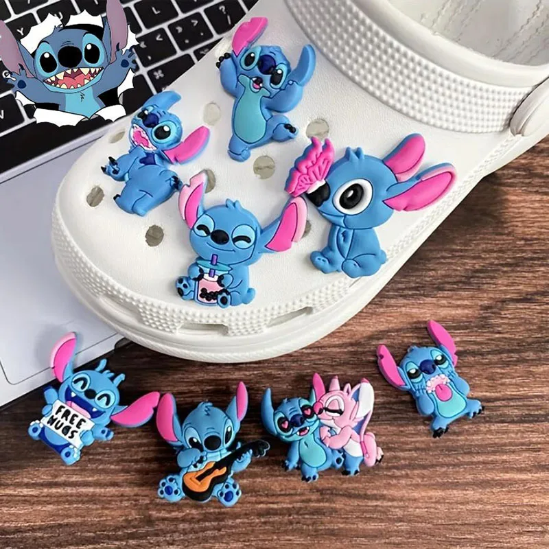 

8Pcs Disney Stitch Shoe Buckle Cute Cartoon Pattern Shoe Accessories Removable Shoe Buckle Decoration Accessories Summer